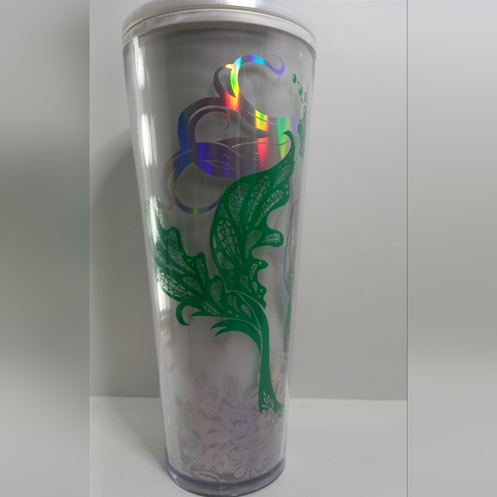 Starbucks Holiday Mint Pearl Cold Cup Tumbler 24oz Green White Mermaid - Picture 5 of 9